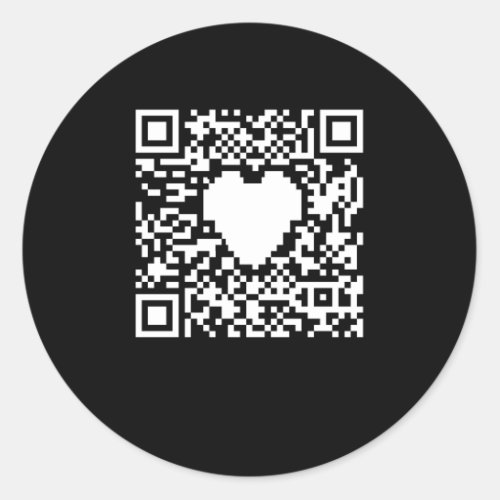 QR code generator with a heart Classic Round Sticker