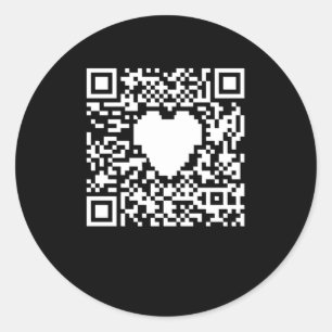 QR code generator with a heart Classic Round Sticker