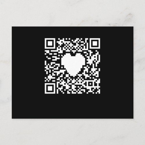 QR code generator with a heart Postcard