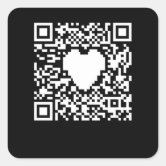 QR code Rick Roll to phone number Square Sticker