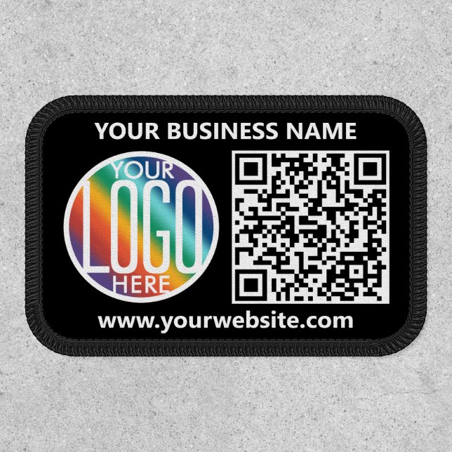QR Code Generator & Your Logo Business Marketing Patch (Front)