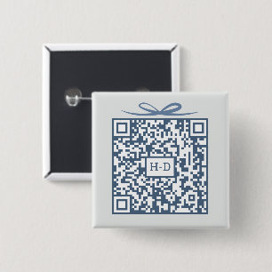 QR Code Gift Box with Initials Registry Cash Fund Button
