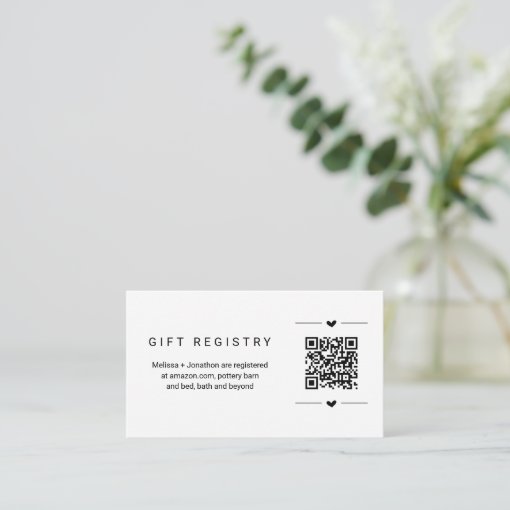 QR Code Gift Registry Card Insert Zazzle qr-code-gift-registry-card-insert-zazzle