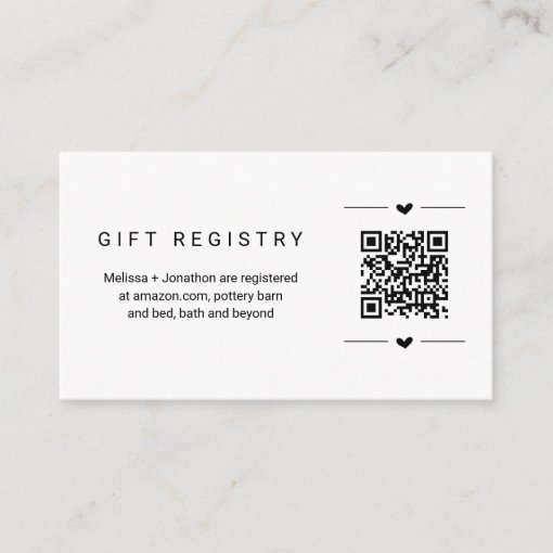 QR Code Gift Registry Card Insert Zazzle qr-code-gift-registry-card-insert-zazzle