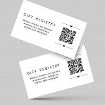 QR Code Gift Registry Card Insert<br><div class="desc">QR Code Gift Registry Card Insert - A wonderfully modern and minimalist background to communicate your registry information.  Inserting your QR code makes the process even easier for your guests.</div>