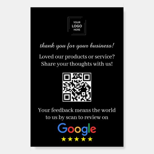 QR Code Google Review Foam Board Display