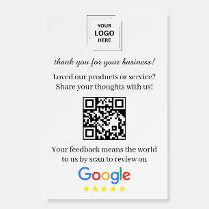 QR Code Google Review Foam Display Board