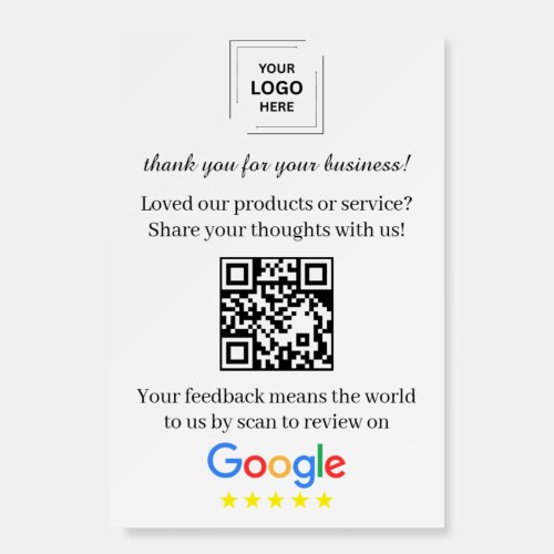 QR Code Google Review Foam Display Board