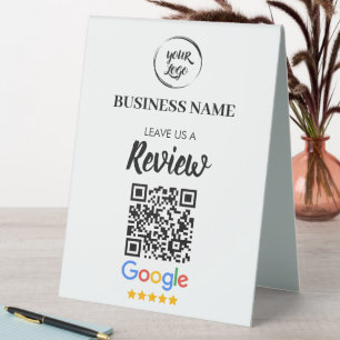 Qr Code Google Reviews Business Review Table Tent