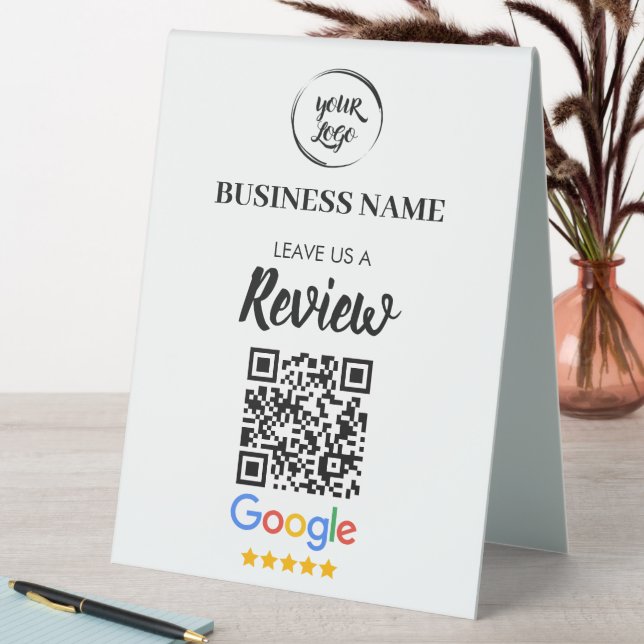 Qr Code Google Reviews Business Review Table Tent (In SItu (Table))