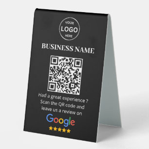 Qr Code Google Reviews Business Review Table Tent