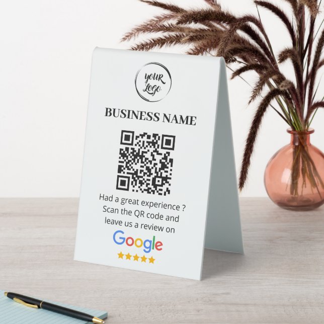 Qr Code Google Reviews Business Review Table Tent (In SItu (Table))