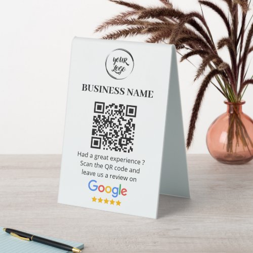 Qr Code Google Reviews Business Review Table Tent Sign