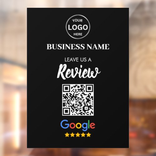 Qr Code Google Reviews Business Review Window Cling