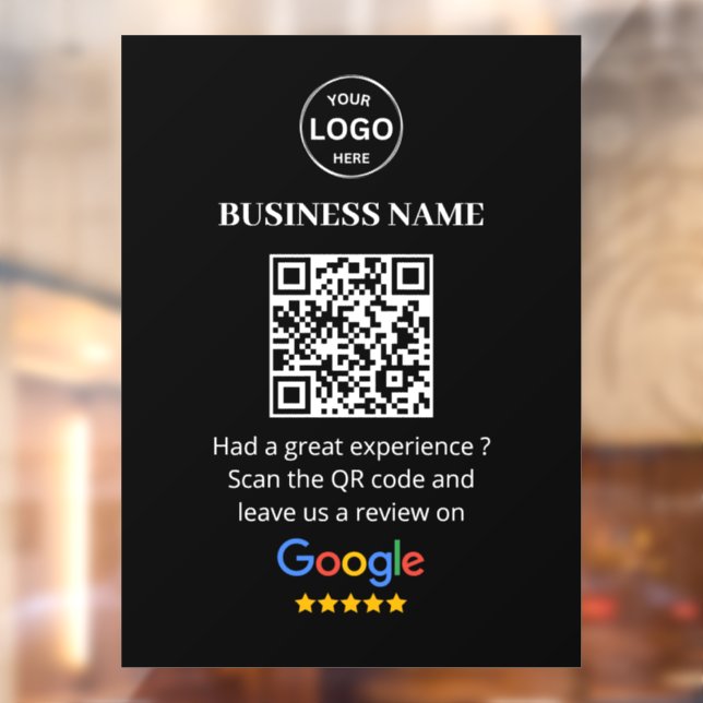 Qr Code Google Reviews Business Review Window Cling (Sheet 2)