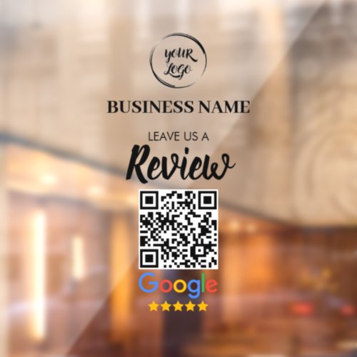 Qr Code Google Reviews Business Review Window Cling