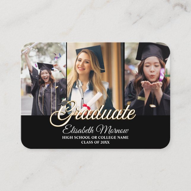 zazzle grad cards Custom Raised Foil Printing Holographic Thank You Cards Post Card Printing 102*152mm(Double sided different design) / 300g Coated Paper / double sided
