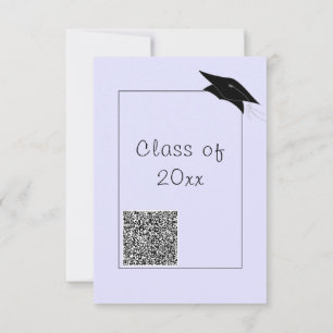 QR Code Graduation Invitation Your Colors and Font