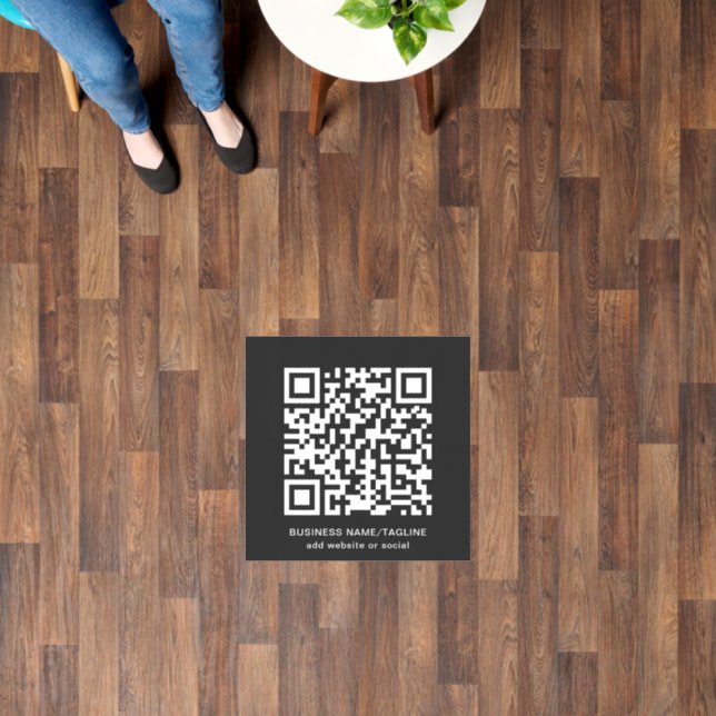 QR Code Gray l Business Professional Promotional  Floor Decals (Floor)