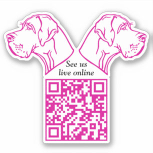QR code Great Dane Vinyl  Sticker