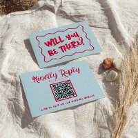 QR Code Hand-Written Colorful Retro Bright Wedding