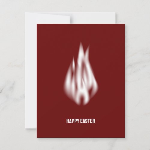 Qr Code Happy Easter Soft White Flame Holiday Card