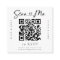 QR Code Heart Font Wedding RSVP Card