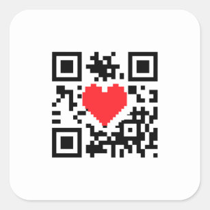 QR Code Heart Love Message  Sticker
