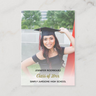 QR Code High School Graduate Photo College Fund Enclosure Card
