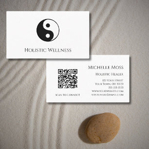 QR code Holistic Healer Wellness Yin Yang Business Card