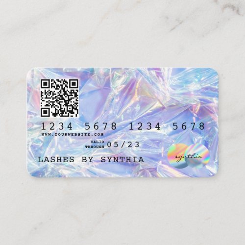 QR Code Holograph  Modern Credit Card Style