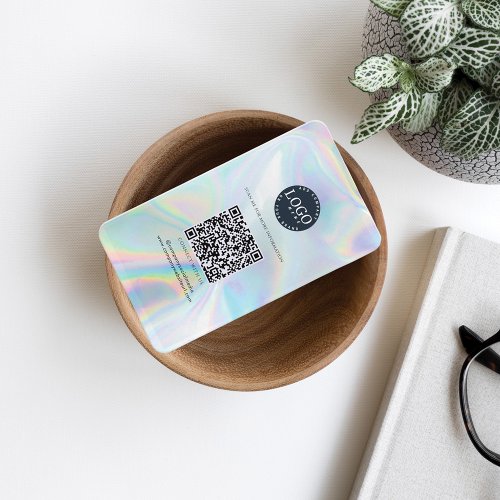 QR Code Holographic Social Media and Website Business Card