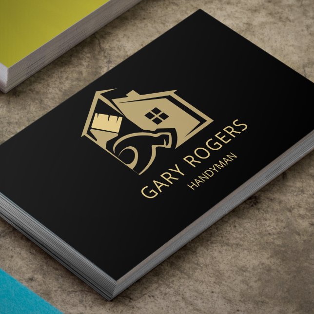 QR Code Home Repair Handyman Business Card (Creator Uploaded)