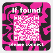 QR Code hot pink cute lost found