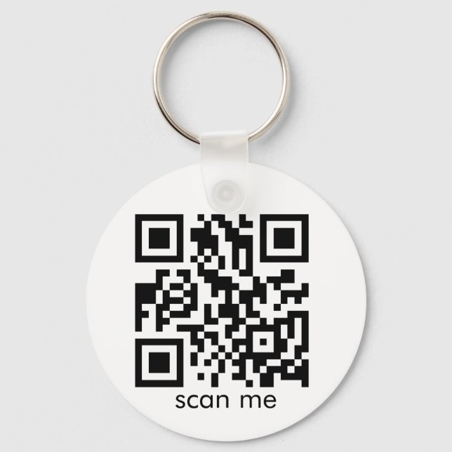 QR Code If Lost Scannable  Keychain (Front)