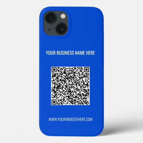 QR Code Info Custom Text and Colors iPhone Case