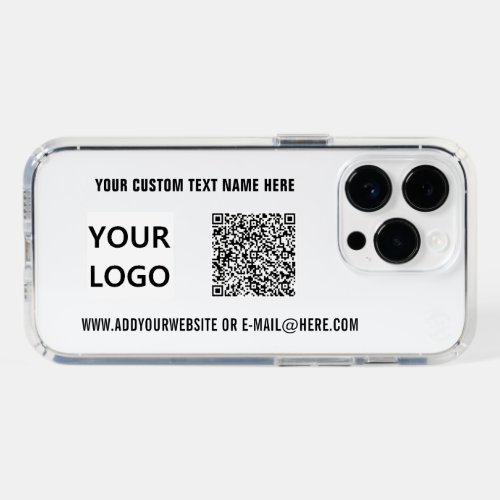 QR Code Info Custom Text and Logo iPhone Case Gift