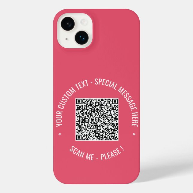 QR Code Info Custom Text Special Message Gift iPhone Case (Back)