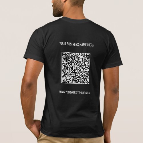 QR Code Info Custom Text Your Business T_Shirt