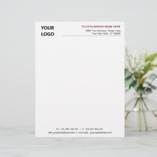 QR Code Info Logo Name Colors Business Letterhead