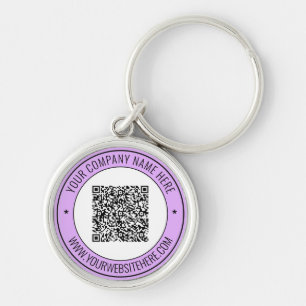QR Code Info Name Website Keychain - Promotional