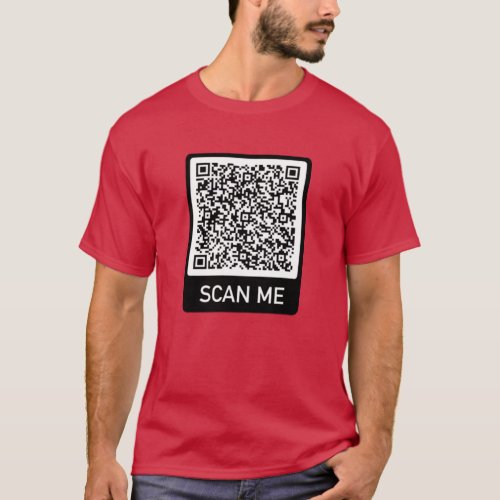 QR Code Info Scan Me Personalized Funny T_Shirt