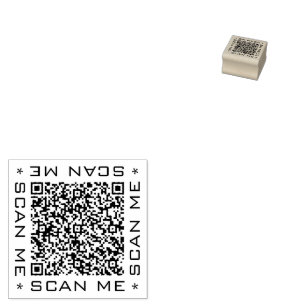 QR Code Info Scan Me Text Your Modern Design Stamp