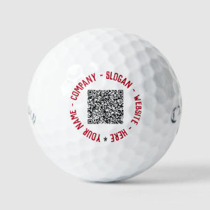 QR Code Info Text Colors Personalized Golf Balls