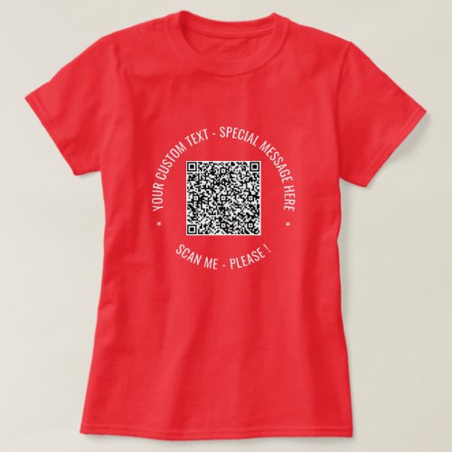  QR Code Info Text Colors Personalized T_Shirt