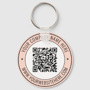 QR Code Info Text Keychain Promotional Business