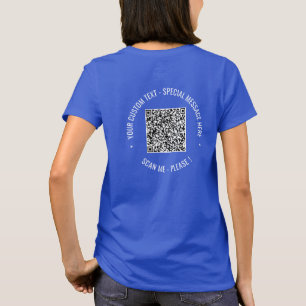 QR Code Info Text Modern Personalized T-Shirt