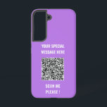 QR Code Info Your Special Message Surprise Gift Samsung Galaxy S22 Case<br><div class="desc">Choose Colors and Font - Your Special QR Code Info and Custom Text Personalized Modern Gift - Add Your QR Code - Image or Logo - photo / Text - Name or other info / message - Resize and Move or Remove / Add Elements - Image / Text with Customization...</div>
