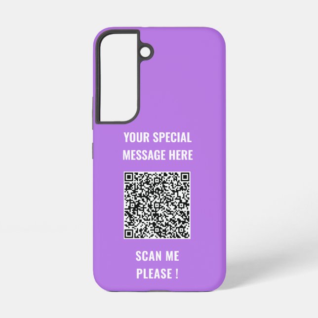 QR Code Info Your Special Message Surprise Gift Samsung Galaxy Case (Back)