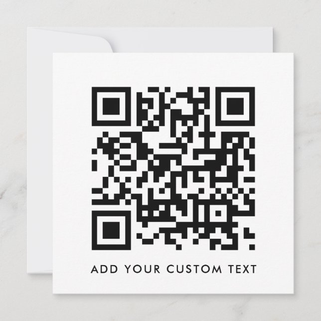 QR Code Invitation | Versatile Square Invite Cards (Front)